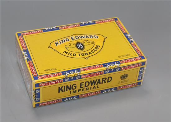 An unopened box of King Edward cigars